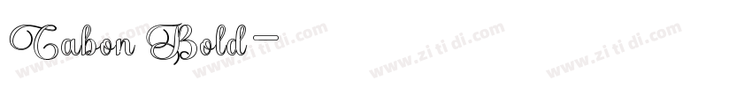 Cabon Bold字体转换